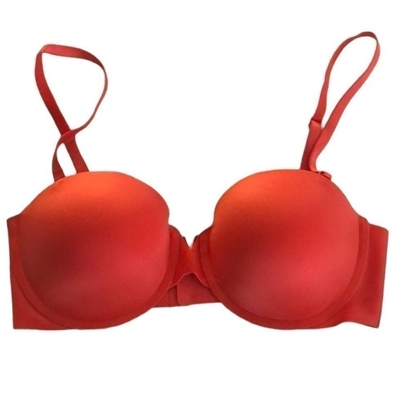 VICTORIA’S SECRET CORAL ADJUSTABLE PADDED BRA SIZE 34C - Picture 1 of 8